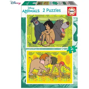 Puzzle 2 x 48 pieces Educa Livre de la Jungle image-0