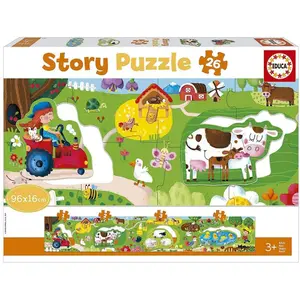 26 piece puzzle farm of history Educa image-0