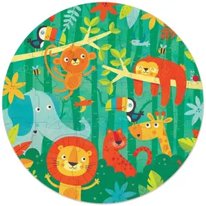 28 pieces jungle puzzle round Educa image-1
