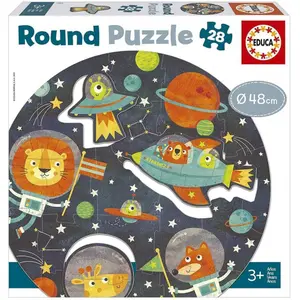 28 piece round space puzzle Educa image-0