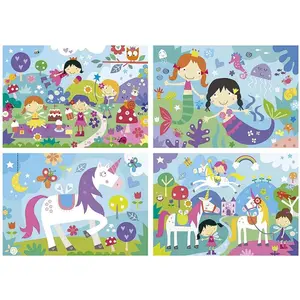 4 in 1 progressive puzzle fantasy world Educa image-1