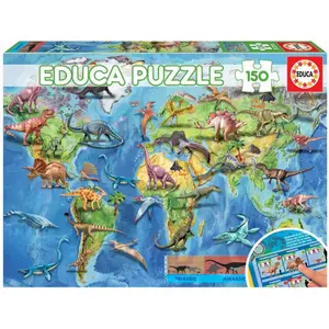 150 piece puzzle Educa Mapa Dinosaurios image-0
