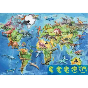 150 piece puzzle Educa Mapa Dinosaurios image-1