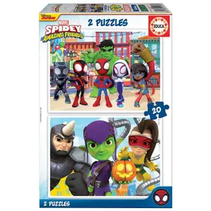 Puzzle 2 x 20 pièces Educa Spidey image-0