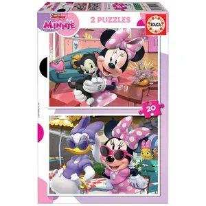 Puzzle of 2 x 20 pieces Educa Minnie image-0