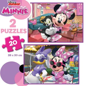 Puzzle of 2 x 20 pieces Educa Minnie image-1