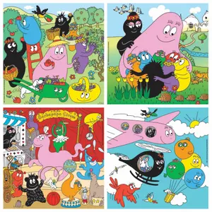 4 in 1 puzzle with 12 to 25 progressive pieces Educa Barbapapá image-1