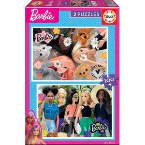 Set of 2 puzzles with 100 pieces Educa Barbie image-0