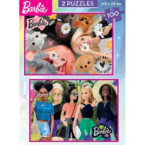 Set of 2 puzzles with 100 pieces Educa Barbie image-1
