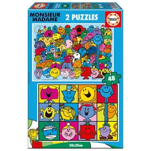 Set of 96 double Mr. Men puzzles Educa (x2) image-0