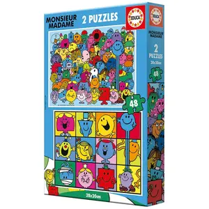 Set of 96 double Mr. Men puzzles Educa (x2) image-2