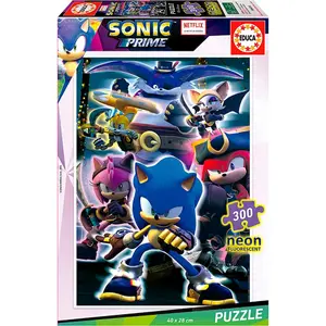 300-piece Sonic neon puzzle Educa image-0