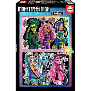 Double 100-piece puzzles Educa Monster High (x2) image-0