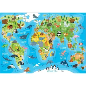 150 piece puzzle Educa Mapa Animales image-1