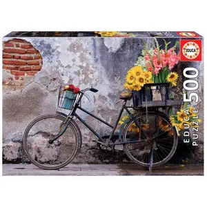 500 piece puzzle Educa Bici Con Flores image-0