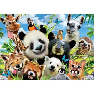 1000 piece puzzle Educa Selfie Llama image-1