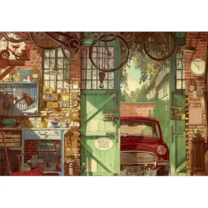1500 piece puzzle Educa Old Garage image-1