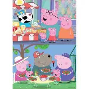 Wooden 2 x 25 piece puzzle Educa Peppa Pig image-1