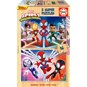 32-piece wooden spidey puzzle Educa image-0