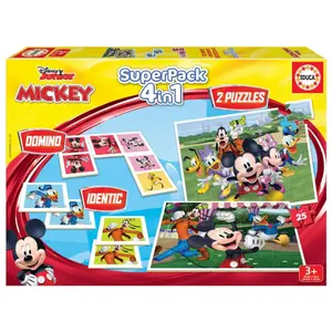 Puzzle 4 games in 1 Educa Mickey Mouse Superpack image-1