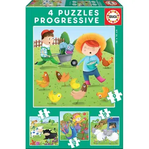 6-9-12-16 piece progressive jigsaw puzzle Educa image-0