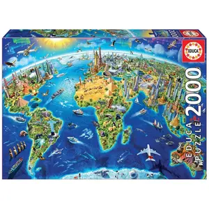 2000 piece puzzle Educa Símbolos Mundo image-0
