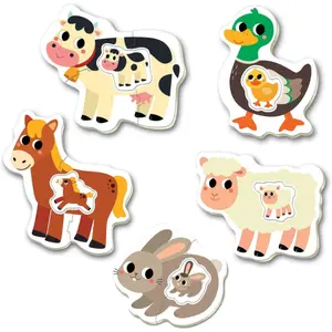 5 pieces puzzle farm animals Educa image-1