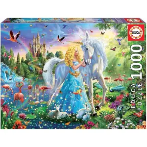 1000 piece puzzle Educa Princesa Unicornio image-0