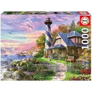 1000 piece puzzle Educa Faro En Rock Bay image-0