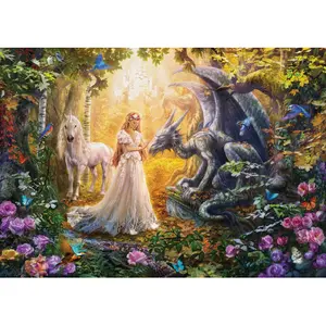 1500 piece puzzle Educa Dragón,Princesa image-1