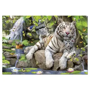 1000 piece puzzle Educa Tigres Bengala image-0