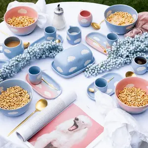 Conjunto de taza de espresso y mini bandeja Egg Back Home Cloud Sunset (x4) image-2