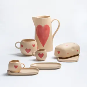 Mok Egg Back Home Cozy Hearts Limited Edition Stoneware image-1