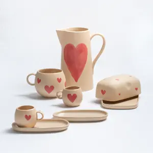 Brocca Egg Back Home Limited Edition Cozy Hearts Stoneware image-1