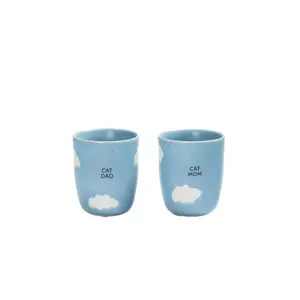 Mug Egg Back Home Cloud Cat Mom & Dad Medium (x2) image-0