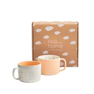 Mug Egg Back Home Breeze Party In/Out Stoneware (x2) image-0