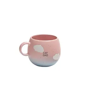 Taza Egg Back Home Cloud Sunset Cat Dad image-0