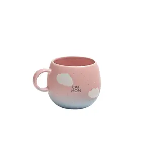 Taza Egg Back Home Cloud Sunset Cat Mom image-0