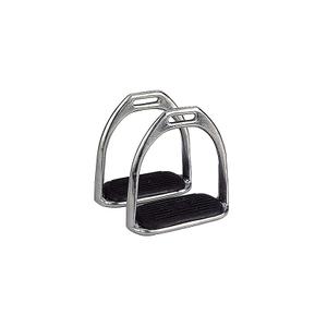 201101100-flat-nickel-plated-steel-stirrups-for-children-ekkia-silver-black-10-cm