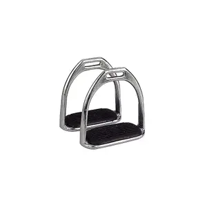 Flat nickel-plated steel stirrups for children Feeling