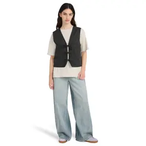 Women's Striped Gilet Element Tie Front image-1