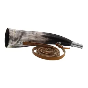 Ronde koehoorn roeptoeter + halsketting Elless image-0