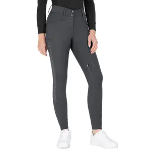 Pantaloni equitazione full grip riflettenti donna ELT image-0