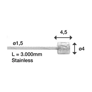 Lower Brake Cable Elvedes universel image-1