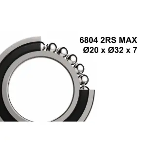 Gleitlager Typ 6804 MAX Ø20 x Ø32 x 7 Elvedes image-0