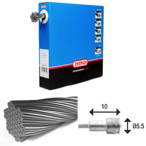 Brake cables 7x7 stainless steel Ø1.5mm V-head Ø5.5x10 Elvedes (x100)