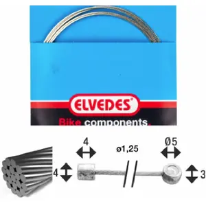 Cable de transmisión 1x19 hilos galvanizados ø1,25 con cabeza n ø4x4 Elvedes image-1