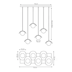 Hanging lamp Emibig Lighting Rial 6 image-2