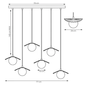 Hanging lamp Emibig Lighting Flora 6 image-6