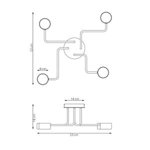 4-bulb ceiling light Emibig Lighting Kurage image-5